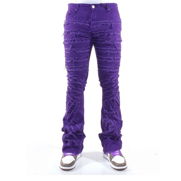 Purple ripped stacks Sz various - Picture 1 of 10
